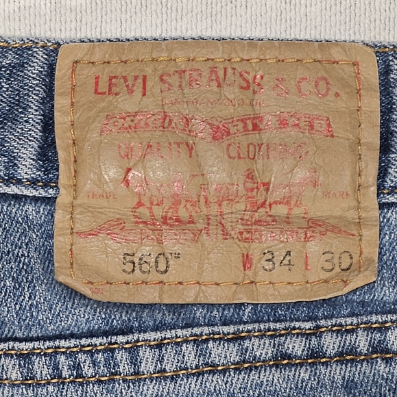 Levi's 560 Men's 34x30 Classic Blue Denim Jeans - Picture 5 of 6